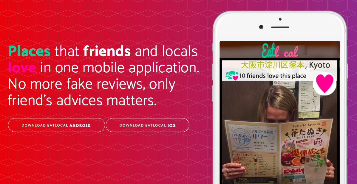 EatLocal.io , les restos que vos amis aiment !