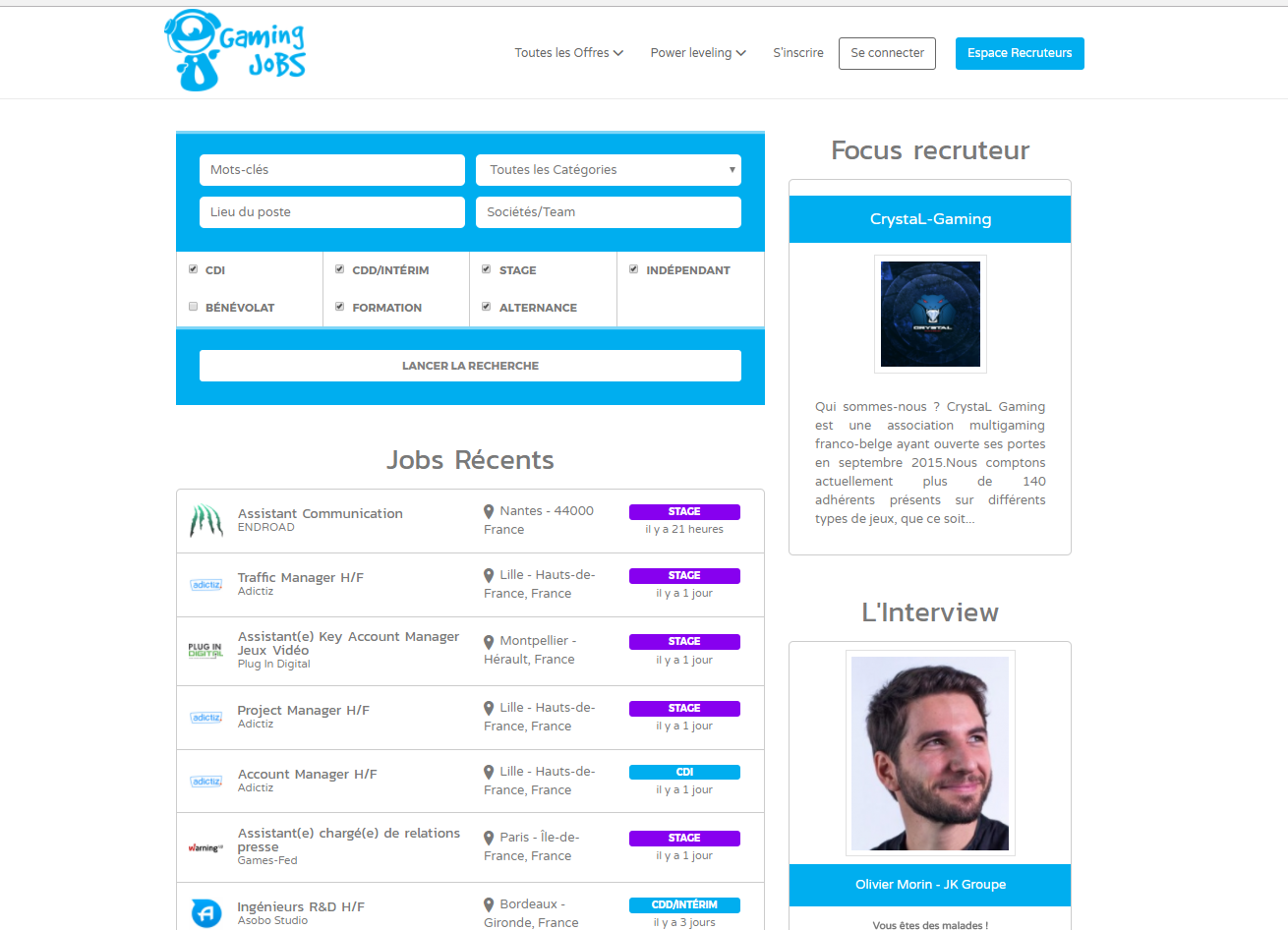 Gaming Jobs